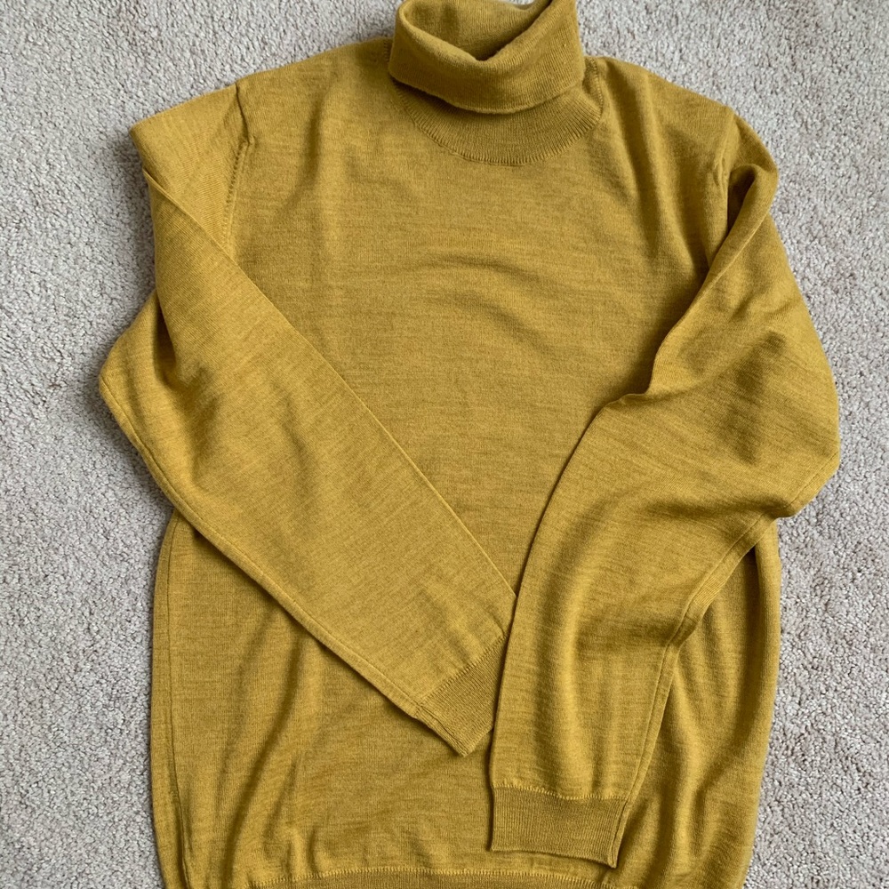 Zara yellow mustard/gold turtleneck sweater